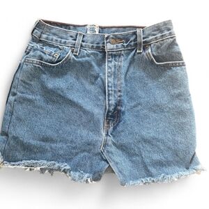 Denim Frayed Hem Skirt